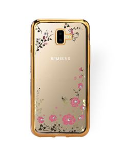 Forcell Strass TPU Case Diamond Garden - Θήκη σιλικόνης με Στρας Gold (Samsung Galaxy J6 Plus 2018)