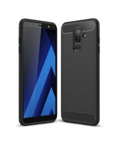 TPU Carbon Rugged Armor Case - Black (Samsung Galaxy J8 2018)
