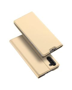 DUX DUCIS SkinPro Wallet Case Θήκη Πορτοφόλι με Stand - Gold (Samsung Galaxy Note 10)