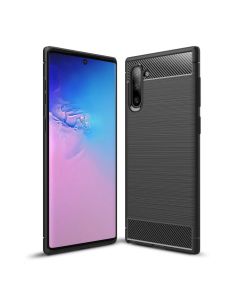 TPU Carbon Rugged Armor Case - Black (Samsung Galaxy Note 10)