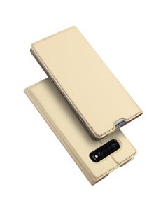 DUX DUCIS SkinPro Wallet Case Θήκη Πορτοφόλι με Stand - Gold (Samsung Galaxy S10)