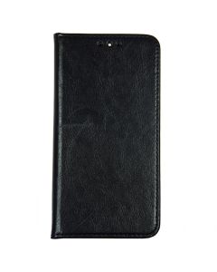 Tel1 Genuine Leather Wallet Case Stand Δερμάτινη Θήκη Πορτοφόλι - Μαύρη (LG K10 2017)