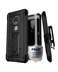 Ghostek Ανθεκτική Θήκη με Stand Iron Armor 2 με Κούμπωμα για την Ζώνη - Black (Motorola Moto G7)