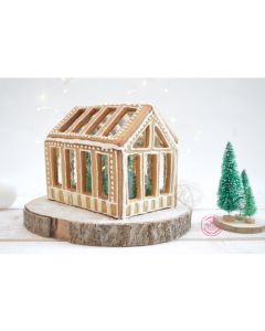 Scrap Cooking Gingerbread Greenhouse 5 Cookie Cutters+ 3 Fir Trees (SCC-3958) Gingerbread Σπιτάκι