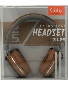 GJBY Audio Headphones (GJ-25) Ακουστικά 3.5mm με Καλώδιο 1.5m - Brown