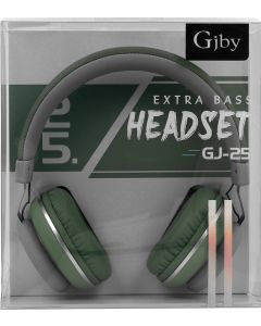 GJBY Audio Headphones (GJ-25) Ακουστικά 3.5mm με Καλώδιο 1.5m - Green