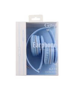 GJBY Audio Headphones (GJ-19) Ακουστικά 3.5mm με Καλώδιο 1.5m - Blue