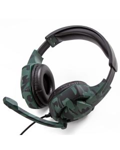 GJBY Audio Headphones (Gaming G4) Ακουστικά Mini 3.5mm με Καλώδιο 1.8m - Camo Green