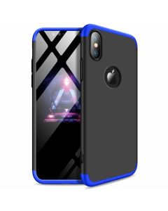 GKK Luxury 360° Full Cover Case Black / Blue (iPhone Xs Max)