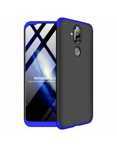 GKK Luxury 360° Full Cover Case Black / Blue (Nokia 8.1 / X7)