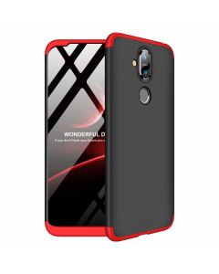 GKK Luxury 360° Full Cover Case Black / Red (Nokia 8.1 / X7)