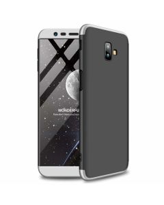 GKK Luxury 360° Full Cover Case Black / Silver (Samsung Galaxy J6 Plus 2018)