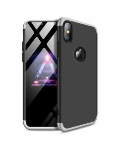 GKK Luxury 360° Full Cover Case Black / Silver (iPhone Xs Max)