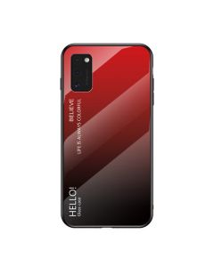 Glass Gradient TPU Case Red / Black (Samsung Galaxy A41)