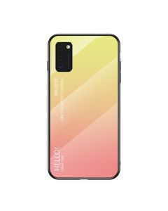 Glass Gradient TPU Case Yellow / Rose (Samsung Galaxy A41)