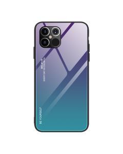 Glass Gradient TPU Case Purple / Green (iPhone 12 Pro Max)