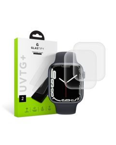 GLASTIFY UVTG+ Full Cover Tempered Glass 2-Pack Liquid Dispersion Tech (Apple Watch 7 41mm)