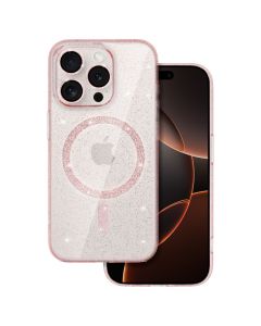 Glitter Magsafe Case Θήκη Σιλικόνης Συμβατή με MagSafe - Pink / Clear (iPhone 16 Pro)