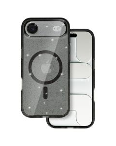 Glitter Magsafe Case Θήκη Σιλικόνης Συμβατή με MagSafe - Black / Clear (iPhone 17 Air)