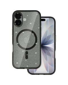 Glitter Magsafe Case Θήκη Σιλικόνης Συμβατή με MagSafe - Black / Clear (iPhone 17)