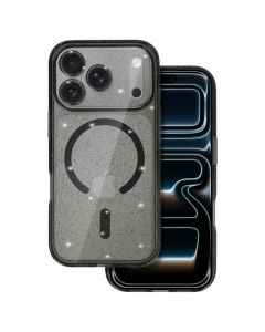 Glitter Magsafe Case Θήκη Σιλικόνης Συμβατή με MagSafe - Black / Clear (iPhone 17 Pro)