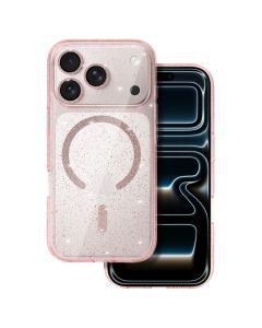 Glitter Magsafe Case Θήκη Σιλικόνης Συμβατή με MagSafe - Pink / Clear (iPhone 17 Pro)