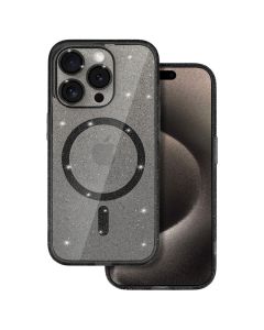 Glitter Magsafe Case Θήκη Σιλικόνης Συμβατή με MagSafe - Black / Clear (Samsung Galaxy S25)