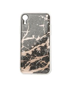 Glitter Marble TPU Gel Case Θήκη Σιλικόνης Black (iPhone XR)