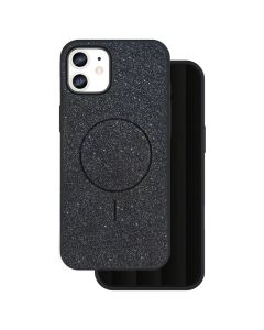 Glitter Thin Mag Case Θήκη Σιλικόνης Συμβατή με MagSafe - Black (iPhone 12 / 12 Pro) - MT84354