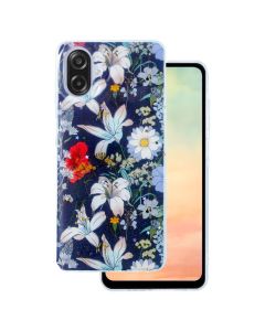 Glow Glam TPU Silicone Case Θήκη - Blue Floral (Samsung Galaxy A07 4G)