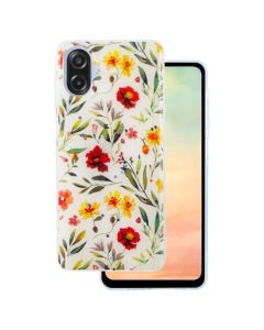 Glow Glam TPU Silicone Case Θήκη - White Floral (Samsung Galaxy A07 4G)