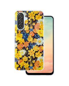 Glow Glam TPU Silicone Case Θήκη - Orange Floral (Samsung Galaxy A17 4G / 5G)