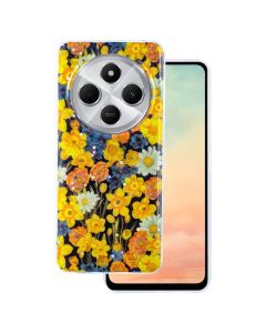 Glow Glam TPU Silicone Case Θήκη - Orange Floral (Xiaomi Redmi 14C / Redmi A4 / Poco C75)