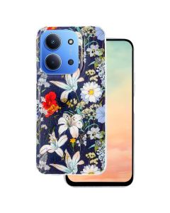 Glow Glam TPU Silicone Case Θήκη - Blue Floral (Xiaomi Redmi 15 4G / 5G)