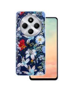 Glow Glam TPU Silicone Case Θήκη - Blue Floral (Xiaomi Redmi A5 4G - 173.3mm)