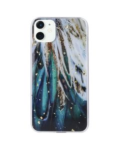Gold Glam TPU Silicone Case - Feathers (iPhone 11)