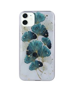 Gold Glam TPU Silicone Case - Leaves (iPhone 11)