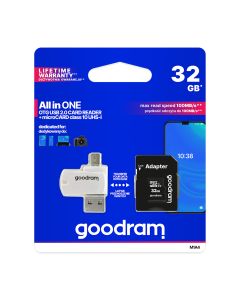 Goodram M1A4 All in One MicroSDHC 32gb Class 10 UHS-1 + OTG Card Reader + Adapter