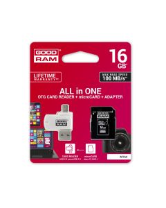 Goodram M1A4 All in One MicroSDHC 16gb Class 10 UHS-1 + OTG Card Reader + Adapter
