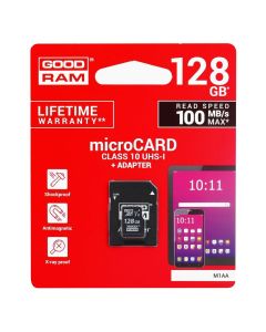 Goodram M1AA MicroSD 128gb Class 10 UHS-1 100MB/s + Adapter