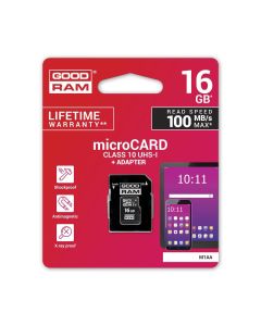 Goodram M1AA MicroSD 16gb Class 10 UHS-1 100MB/s + Adapter