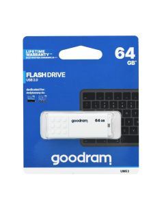 Goodram USB Flash Drive 2.0 UME2 Memory Stick 64GB White - MT31767