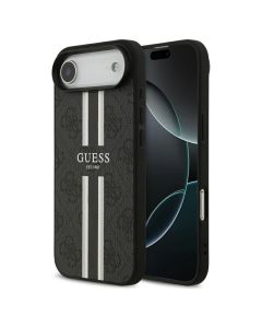 Guess GUHMP17MP4RPSK 4G Printed Stripes MagSafe Series Hard Case Σκληρή Θήκη Black (iPhone 17 Air)