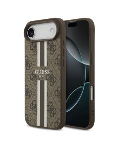 Guess GUHMP17MP4RPSW 4G Printed Stripes MagSafe Series Hard Case Σκληρή Θήκη Brown (iPhone 17 Air)