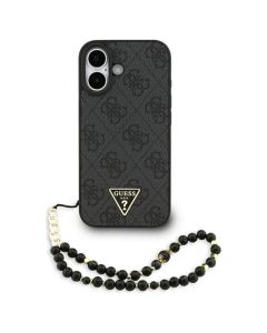 Guess GUHMP17SP4TSDPPSK 4G Strap Triangle Logo MagSafe Case with Removable Strap Θήκη Black (iPhone 17)