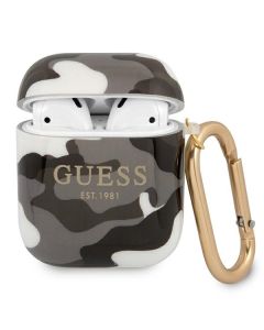 Guess GUA2UCAMG Camo Silicone Protective Case για τα Apple AirPods - Black