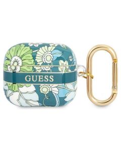 Guess GUA3HHFLN Silicone Protective Case για τα Apple AirPods 3 - Green Flower Collection