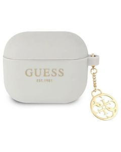 Guess GUA3LSC4EG Silicone 4G Charm Collection Protective Case για τα Apple AirPods 3 - Grey