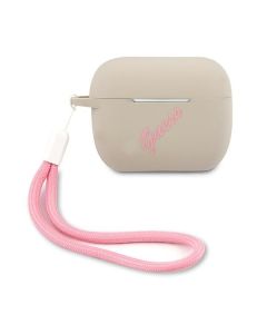 Guess Silicone Vintage Protective Case για τα Apple AirPods Pro - Grey / Pink