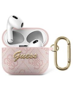 Guess GUA34GSMP 4G Script Metal Collection Protective Case για τα Apple AirPods 3 - Pink - MT83126